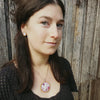 Pink Blossom -Handmade Pendant - Myrtle & Me Tasmanian Jewellery - Modelled