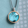 Blue Myrtle Tree Necklace - Handmade In Tasmania By Myrtle & Me Nature Jewellery