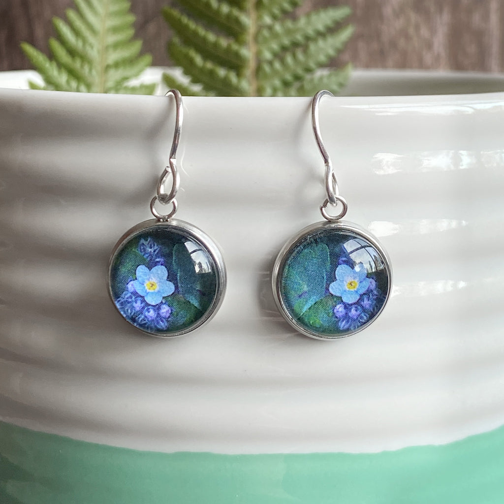Forget Me Not - Flower Earrings - Made From Stainless Steel - Myrtle & Me Jewellery