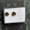 Green Tasmanian Fern Handmade Stud Earrings - Gift Boxed - Myrtle & Me