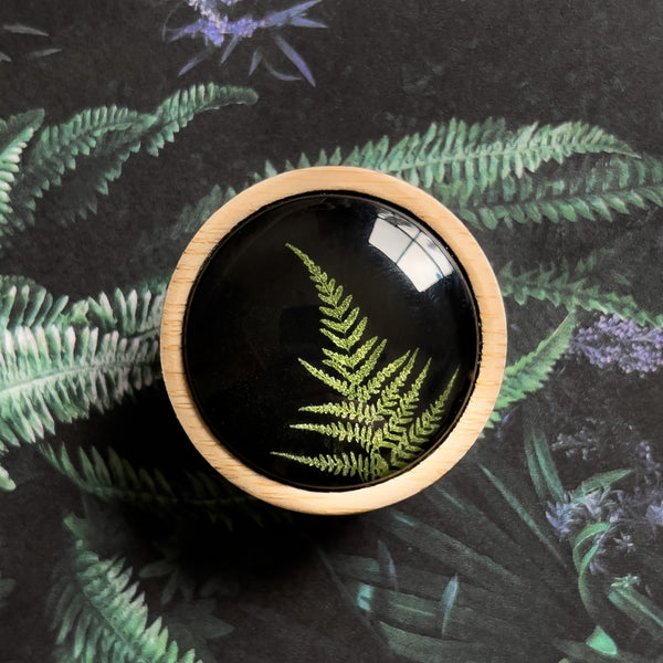 Green Fern Handmade Brooch - Tarkine Tasmania - Myrtle & Me Nature Jewellery
