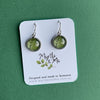 Green Gum Tree Dangle Earrings - Handmade In Tasmania By Myrtle & Me Jewellery