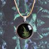 Green Fern Pendant - Made From Stainless Steel - Tasmanian Handmade Jewellery