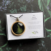 Green Fern Pendant - Made In Tasmania From Eco Friendly Bamboo and Recycled Silver