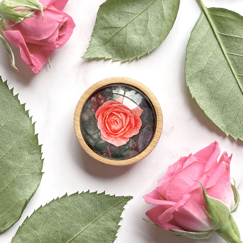 Tasmanian Rose Handmade Brooch - Myrtle & Me Jewellery - Made In Australia