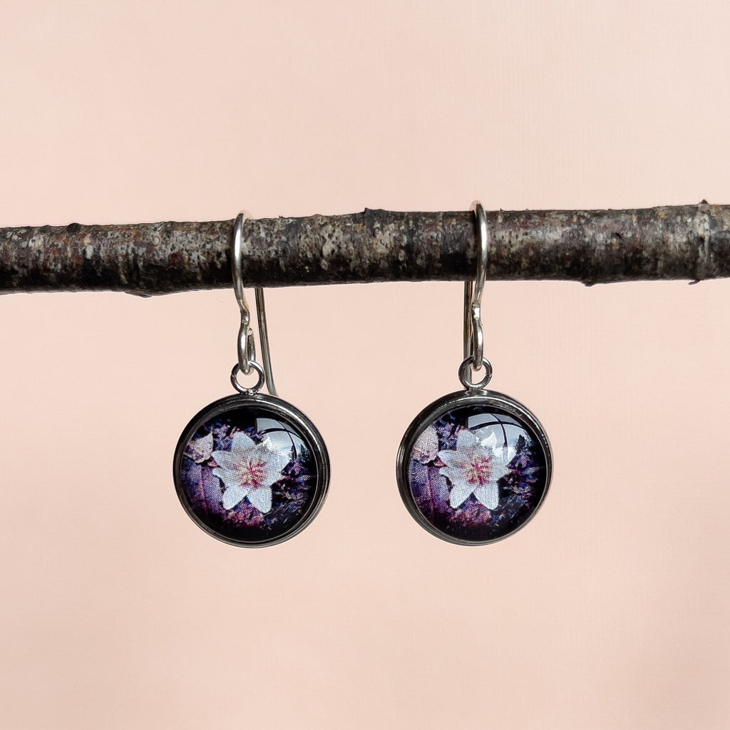 Sassafras Flower Dangle Earrings - Tasmanian Wilderness Jewellery - Myrtle & Me
