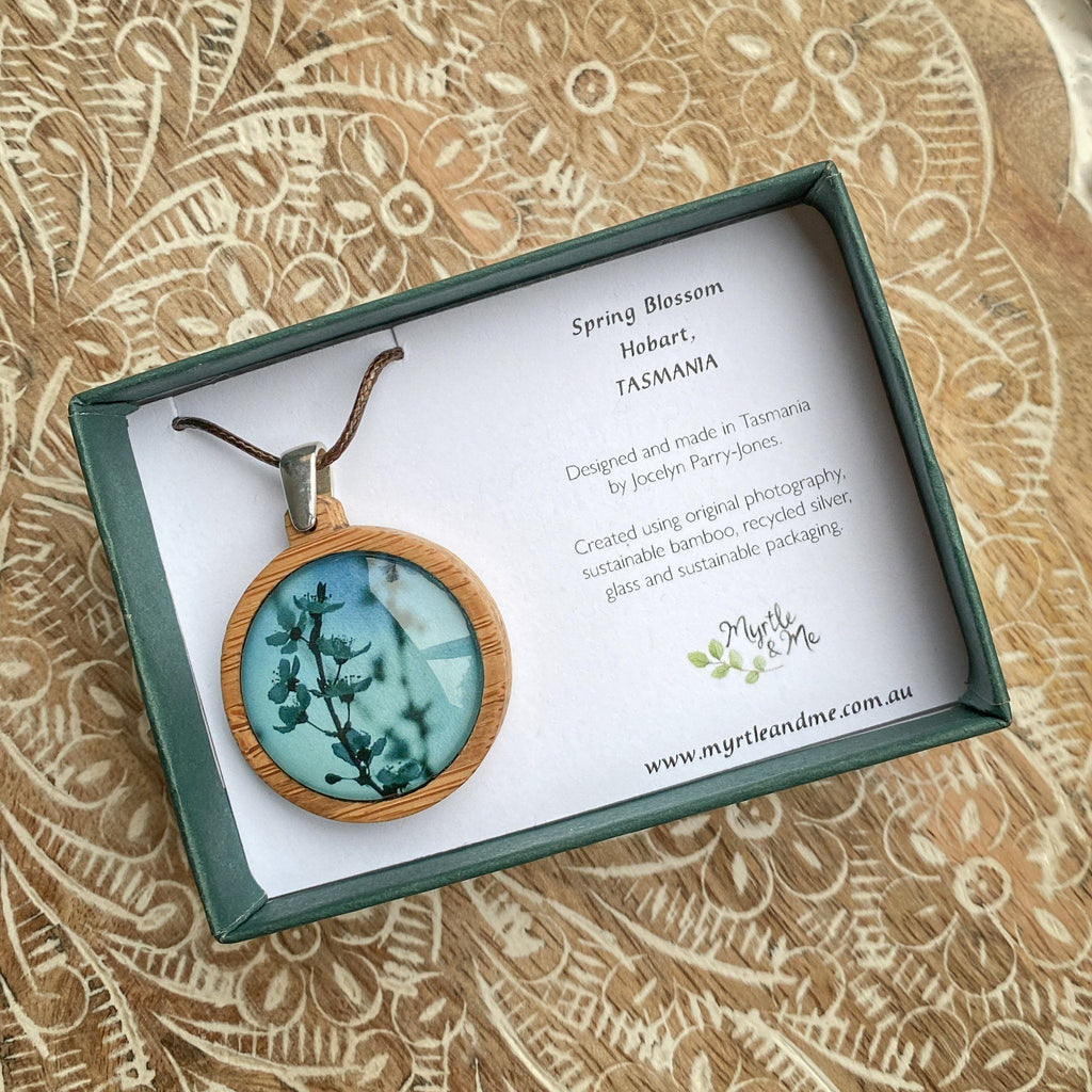 Blue Blossom Pendant (Medium) Myrtle Me Handmade Jewellery