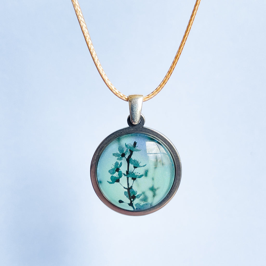Blue Flower Necklace - Tasmanian Handmade Nature Jewellery - Myrtle and Me