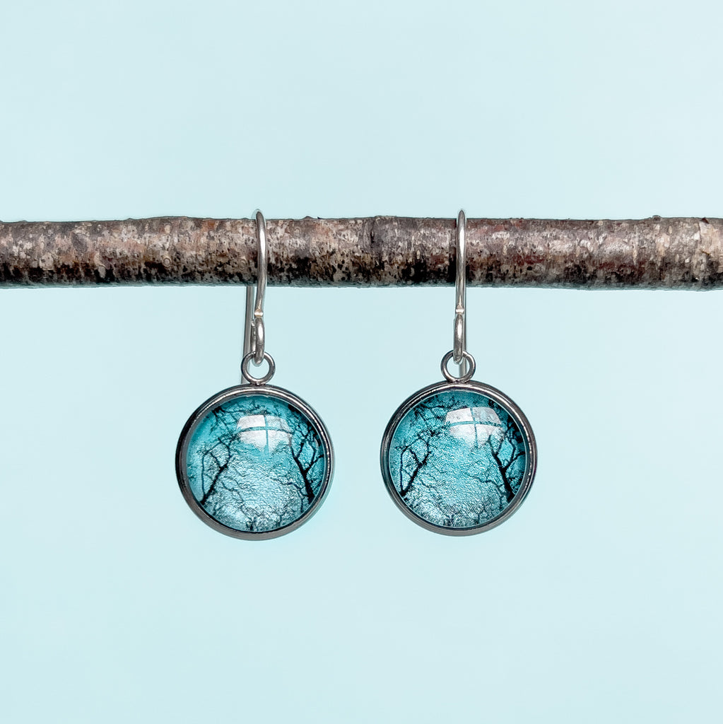 Blue Gum Tree Dangle Earrings - Handmade In Tasmania By Myrtle & Me Jewellery