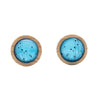 Blue Buttongrass - Bamboo Stud Earrings - Earrings - Myrtle & Me