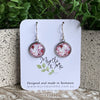 Pink Blossom Flower Handmade Dangle Earrings - Myrtle & Me Tasmanian Jewellery