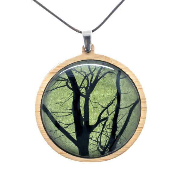Green Tasmanian Trees Handmade Pendant- Myrtle & Me Jewellery