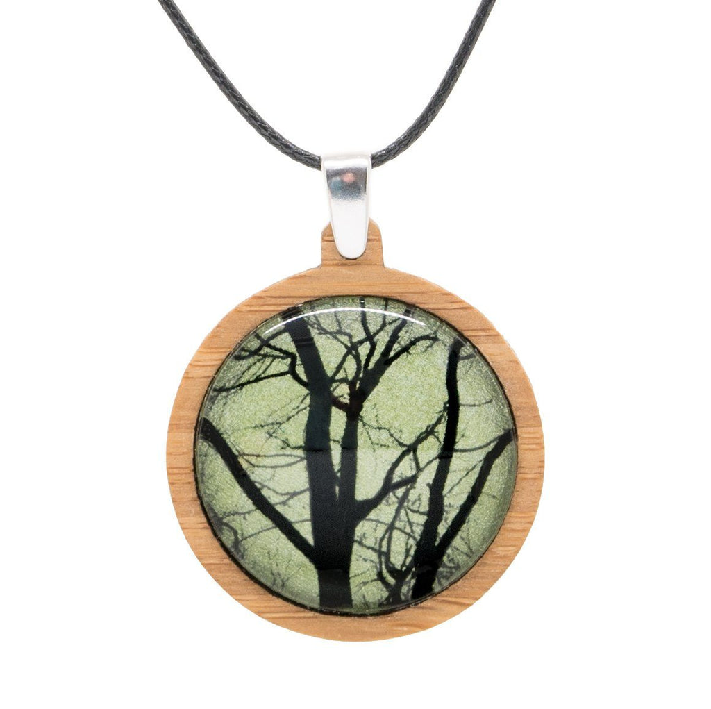 Green Winter Trees Handmade Necklace - Myrtle & Me - Tasmanian Jewellery